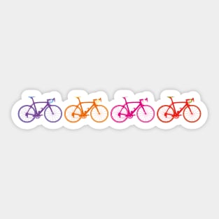 Bike Stripes Pop Art Sticker